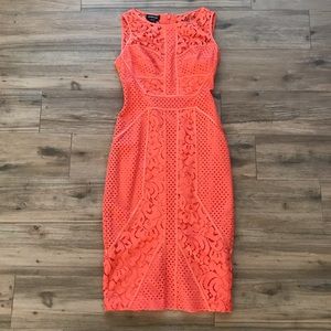 Bebe lace overlay dress